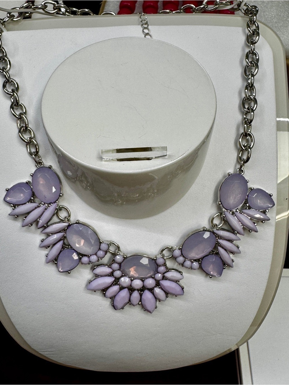 Lavender Statement Necklace - Elegant Women’s Jewelry